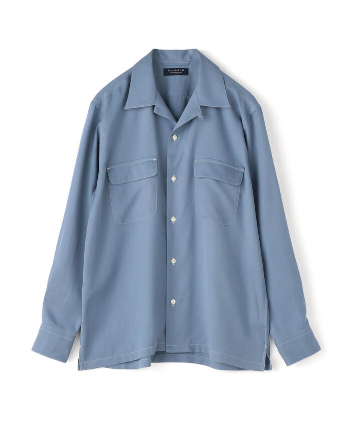 セール】リヨセルツイル オープンカラーシャツ(504622162