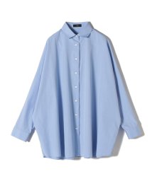 SHIPS WOMEN(シップス　ウィメン)/Primary NavyLabel:〈手洗い可能〉ALBINIコットンビッグワイズシャツ/サックスブルー