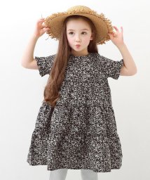 devirock/花柄ティアード半袖ワンピース 子供服 キッズ 女の子 半袖ワンピース ノースリーブワンピース ワンピース /504623392