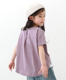 devirock(デビロック)/バックタック半袖Tシャツ 子供服 キッズ 女の子 トップス 半袖Tシャツ Tシャツ /ラベンダー