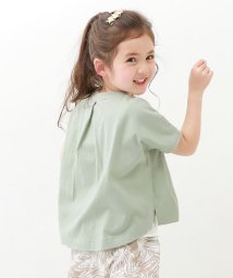 devirock(デビロック)/バックタック半袖Tシャツ 子供服 キッズ 女の子 トップス 半袖Tシャツ Tシャツ /グリーン