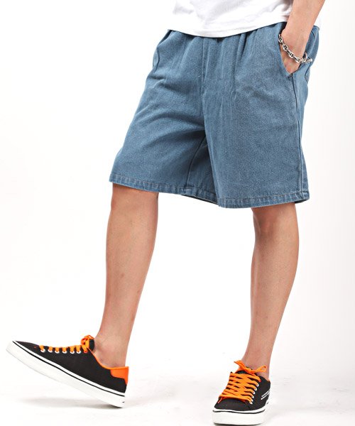 セール デニムシェフショーツ ショートパンツ デニムパンツ メンズ シェフパンツ ハーフパンツ ラグスタイル Luxstyle Magaseek