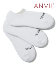ANVIL(ANVIL)/【ANVIL】「消臭加工」「滑り止め付き」3足セット 3パック イン ソックス /インビジブルソックス /ANS020 浅履き 靴下 アンビル アンヴィル/ホワイト