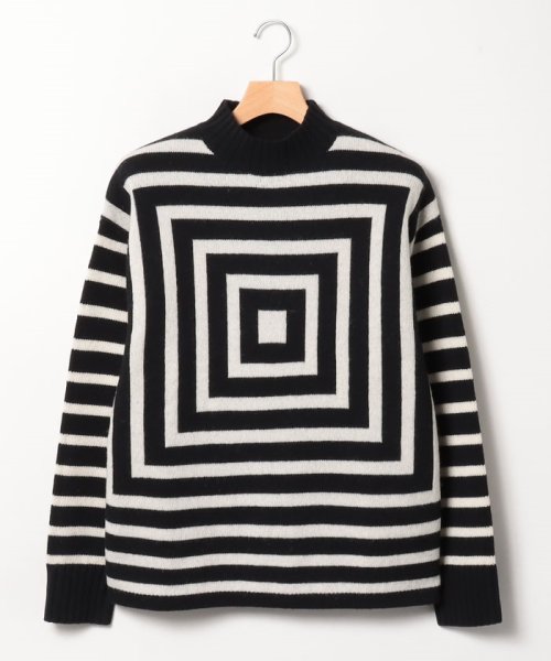 LEVI’S OUTLET(リーバイスアウトレット)/LVC MOCK SWEATER LVC CONCENTRIC SQUARES BLACK OFF WHITE/ブラック