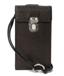 PATRICK STEPHAN(パトリックステファン)/Leather cell phone small bag 'cartable'/ブラック×シルバー