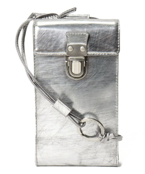 PATRICK STEPHAN(パトリックステファン)/Leather cell phone small bag 'cartable'/スクラッチシルバー