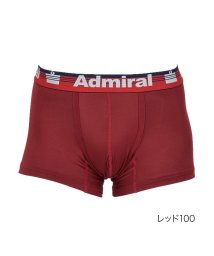 Admiral(アドミラル)/福助 公式 ボクサーブリーフ メンズ Admiral(アドミラル) 前閉じ サイドロゴ ar1－9055<br>M レッド 紳士 男性 フクスケ fukuske/レッド