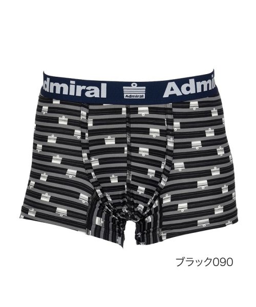 Admiral(アドミラル)/福助 公式 ボクサーブリーフ メンズ Admiral(アドミラル) 前閉じ 総柄 ar1－9058<br>M ブラック 紳士 男性 フクスケ fukuske/ブラック