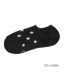 CONVERSE(コンバース)/福助 公式 靴下 レディース CONVERSE(コンバース) 靴から見せにくい ラメ 星柄  くるぶし下丈 3126－03k<br>23－25cm オフホワイト/ブラック
