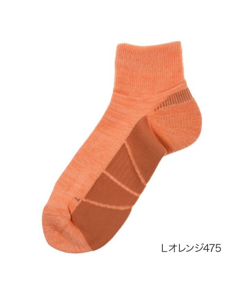 fukuske(フクスケ)/福助 公式 靴下 メンズ LaChic (ラシック) インソールソックス ショート丈 3w019w<br>24－26cm ブラック 紳士 男性 フクスケ fuk/ライトオレンジ