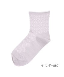 manzoku(満足)/福助 公式 靴下 レディース 満足 コットンバンブー スパイラル ショート丈 3145－712<br>22－25cm ピンク 婦人 女性 フクスケ fukusk/ラベンダー