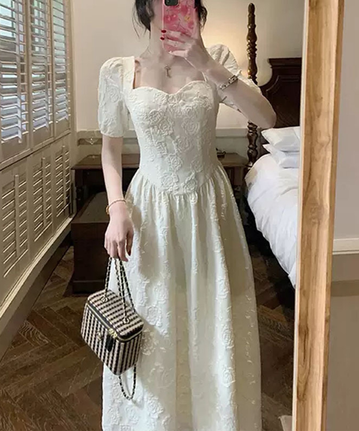 セール プリンセス風風立体感生地ドレス 韓国ファッション ワンピース Aimoha アイモハ Aimoha Magaseek