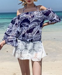 aimoha(aimoha（アイモハ）)/かわいい水着3点セット 韓国ファッション 水着 夏服 秋服/ブルー