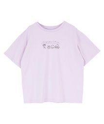 titivate(ティティベイト)/はぴだんぶいロゴプリントTシャツ/ライトパープル