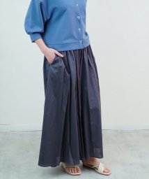 Fizz(フィズ)/スカート見えシアーツイルイージーギャザーパンツ　CHiLL365 ワイドパンツ スカンツ/ブラック