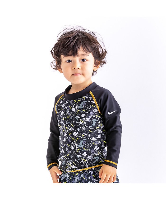 ラッシュガード キッズ 派手 女の子 総柄 おしゃれ Nike かわいい ナイキ スポーツ ジップアップ ベビー 長袖 ブランド