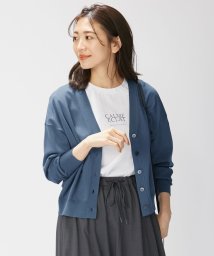 J.PRESS LADIES（LARGE SIZE）(J．プレス　レディス（大きいサイズ）)/【洗える】Co/Peライト Vネック カーディガン/ダルブルー系