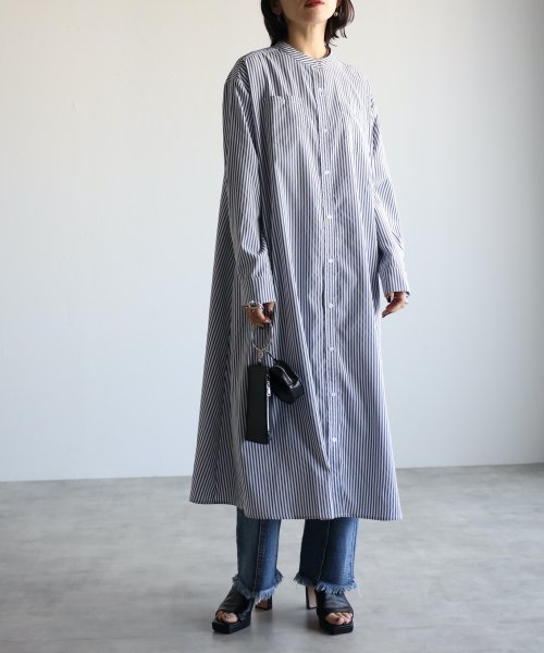 セール ストライプロングシャツワンピース アプレトロ Ap Retro Magaseek