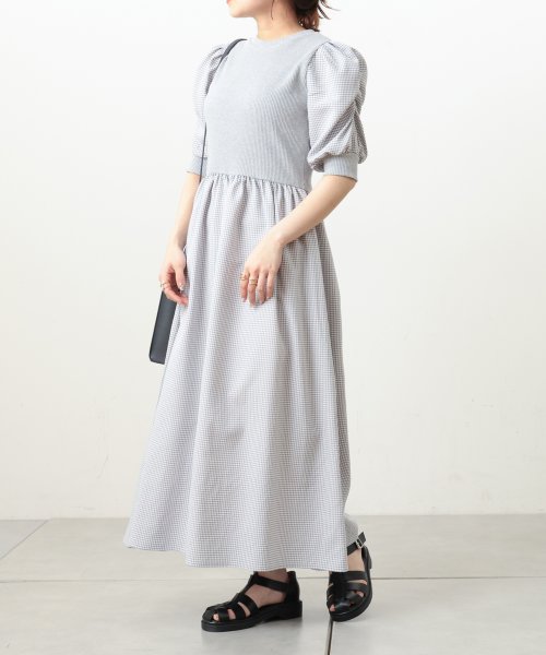 セール ギンガムチェックドッキングワンピース ナイスクラップ アウトレット Nice Claup Outlet Magaseek