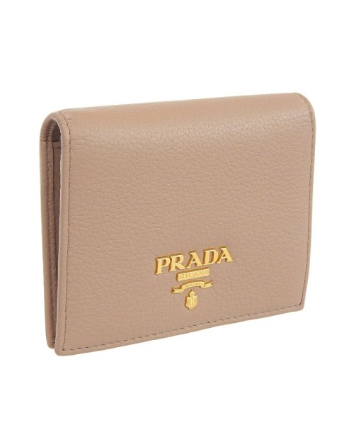 PRADA(プラダ)/PRADA プラダ VITELLO GRAIN 二つ折り財布 折り財布 財布/キャメル