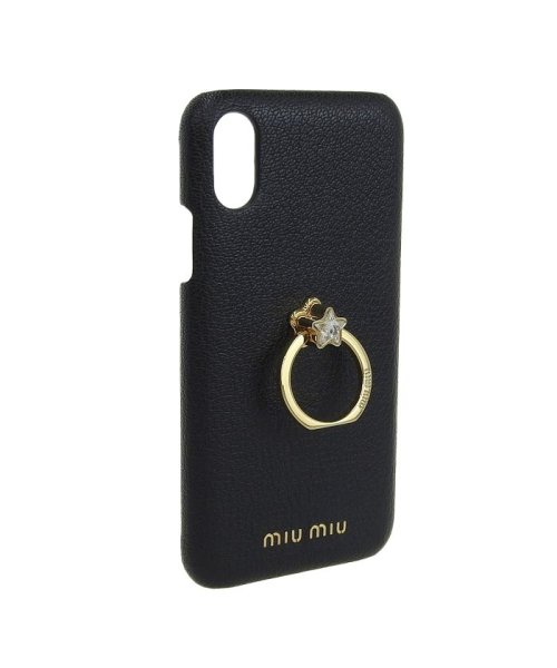 MIUMIU(ミュウミュウ)/MiuMiu ミュウミュウ iPhone X/XS 携帯ケース スマホケース/ブラック