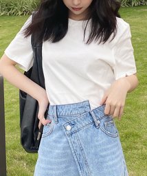 セール シンプル半袖tシャツ おしゃれ 可愛い シンプルデザイン ウエストイン 合わせやすい 無地 春 夏 秋 レディース アミュレット Amulet Magaseek