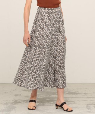 Ballsey/ジオメトリックプリント フレアロングスカート/504626091