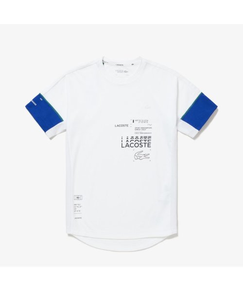 LACOSTESPORTS MENS(ラコステスポーツ　メンズ)/マルチプリントウルトラドライ鹿の子Tシャツ/ホワイト