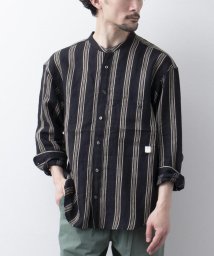 WORK ABOUT(WORK ABOUT)/【WORK ABOUT/ワークアバウト】ORIENTAL SHIRT バンドカラー リネンシャツ/ブラック系その他