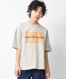 RAT EFFECT(ラット エフェクト)/MOVEMENTロゴプリントTシャツ/ライトグレー