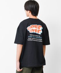 RAT EFFECT(ラット エフェクト)/nevereverバックロゴプリントTシャツ/ブラック