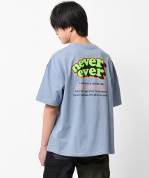 RAT EFFECT(ラット エフェクト)/nevereverバックロゴプリントTシャツ/ライトブルー