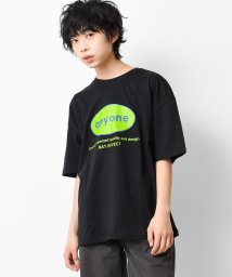 RAT EFFECT(ラット エフェクト)/anyoneサークルロゴプリントTシャツ/ブラック