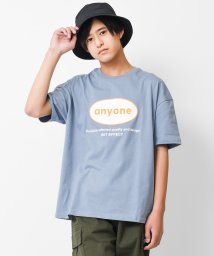 RAT EFFECT(ラット エフェクト)/anyoneサークルロゴプリントTシャツ/ライトブルー