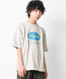 RAT EFFECT(ラット エフェクト)/anyoneサークルロゴプリントTシャツ/ライトグレー