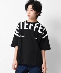 RAT EFFECT(ラット エフェクト)/ビックロゴプリントドルマンTシャツ/ブラック