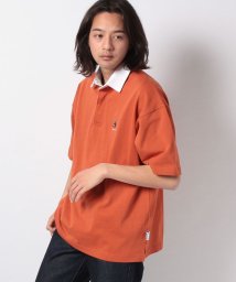 JEANS MATE(ジーンズメイト)/【BENDAVIS】ワンポイント刺繍ラガーシャツ/オレンジ