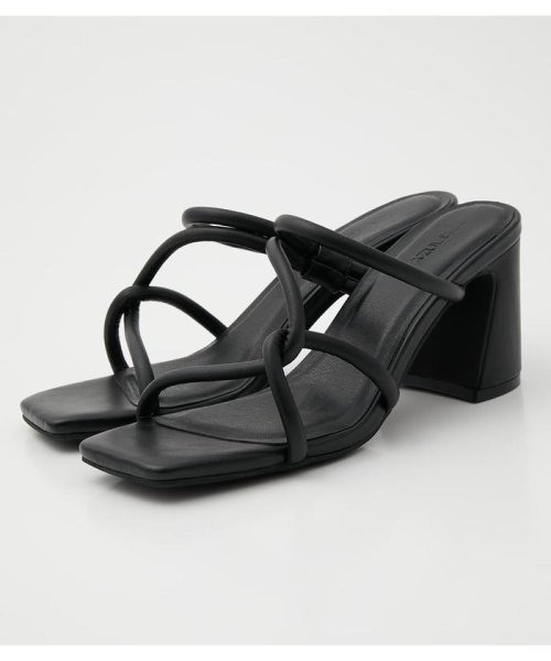 AZUL by moussy(アズールバイマウジー)/TUBE CROSS BELT SANDALS/BLK