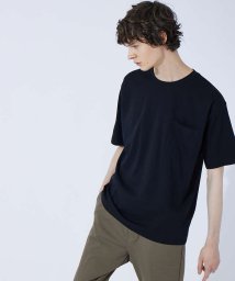 ABAHOUSE(ABAHOUSE)/【接触冷感】シルケット スムース ポケット 半袖Tシャツ/ブラック