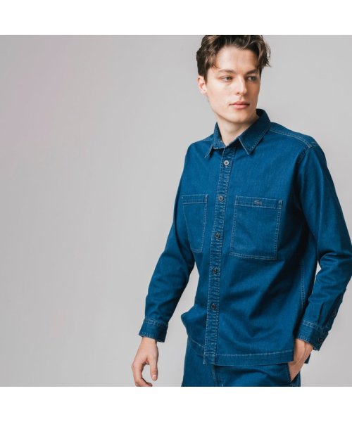 ストレッチデニムシャツジャケット ラコステ メンズ Lacoste Mens Magaseek ストレッチデニムシャツジャケット ラコステ メンズ Lacoste Mens Magaseek