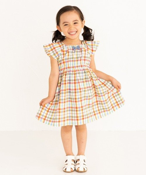 セール サッカー素材チェック柄ワンピース ミキハウスホットビスケッツ Miki House Hot Biscuits Magaseek