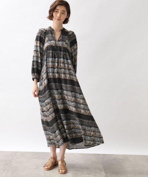 セール パネルプリントデザインワンピース グローブ Grove Magaseek