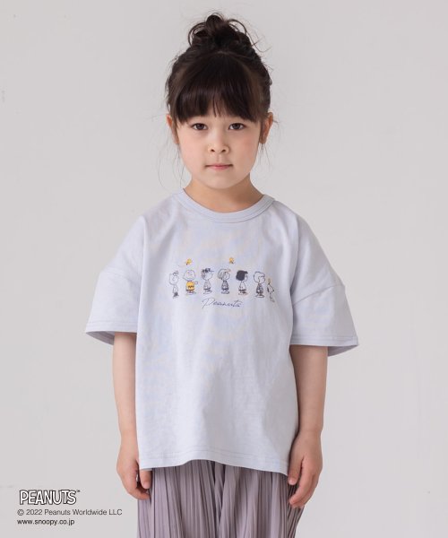 chil2(チルツー)/ピーナッツ半袖Tシャツ/PEANUTS/サックス