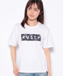 RUSTY(ラスティ（レディース）)/【RUSTY】ハンソデ Tシャツ/ホワイト系01