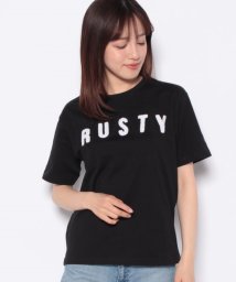 RUSTY(ラスティ（レディース）)/【RUSTY】ハンソデ Tシャツ/ブラック