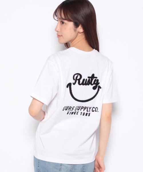 RUSTY(ラスティ（レディース）)/【RUSTY】ハンソデ Tシャツ/ホワイト
