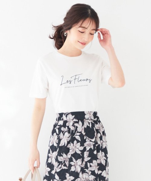 any SiS L(エニスィス（大きいサイズ）)/ロゴ刺繍 Ｔシャツ/オフ