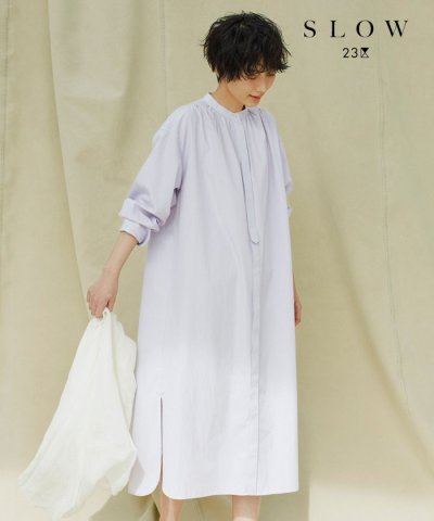 【SLOW】Soft Wash Shirting シャツ ワンピース