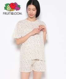 FRUIT OF THE LOOM(フルーツオブザルーム)/FRUIT OF THE LOOM ワッフル半袖上下ルームウェアセット/ﾎﾜｲﾄ