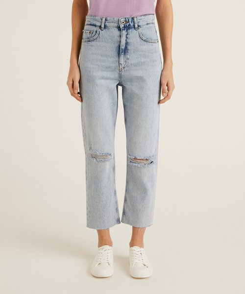 ベネトン レディース Benetton Women 切りっぱなしダメージデニムパンツ Magaseek ベネトン レディース Benetton Women 切りっぱなしダメージデニムパンツ Magaseek